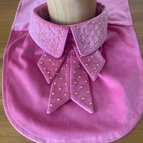 NWT Lele Sadoughi Victoria Studded Bow Collar Golden Magenta SOLD OUT - Picture 5 of 8